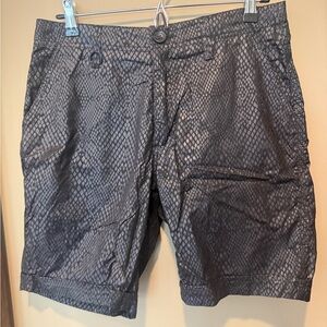 Publish black snakeskin  Flat Front Shorts with Contemporary Style